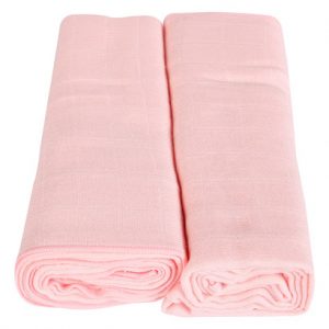 Hộp 2 khăn sợi tre Nappi đa năng 77 x 77 cm hồng